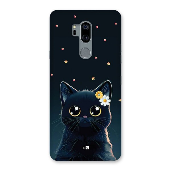 Cat With Flowers Back Case for LG G7
