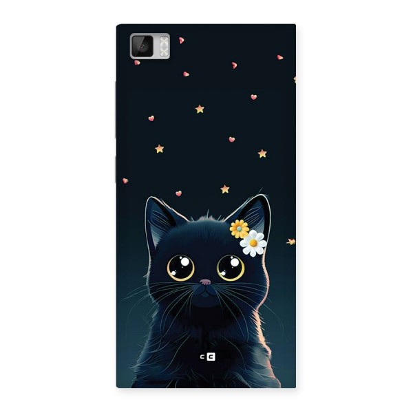 Cat With Flowers Back Case for Mi3