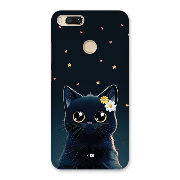 Cat With Flowers Back Case for Mi A1