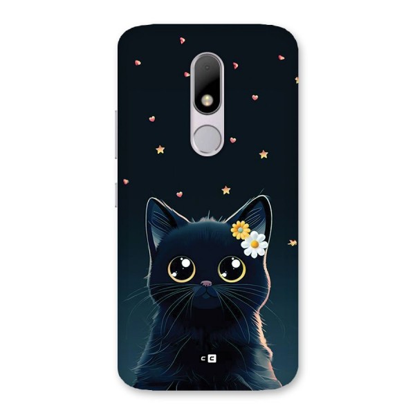 Cat With Flowers Back Case for Moto M