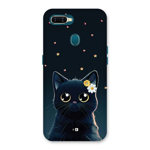 Cat With Flowers Back Case for Oppo A12