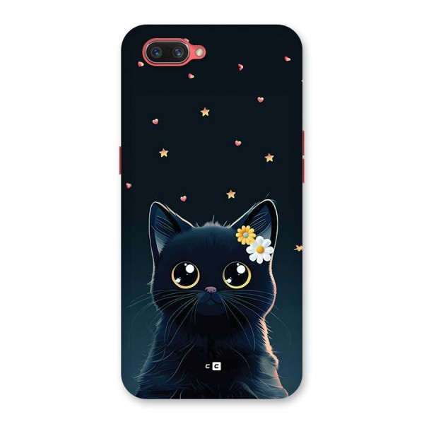 Cat With Flowers Back Case for Oppo A3s