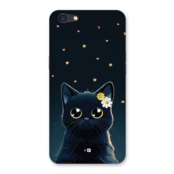 Cat With Flowers Back Case for Oppo A71