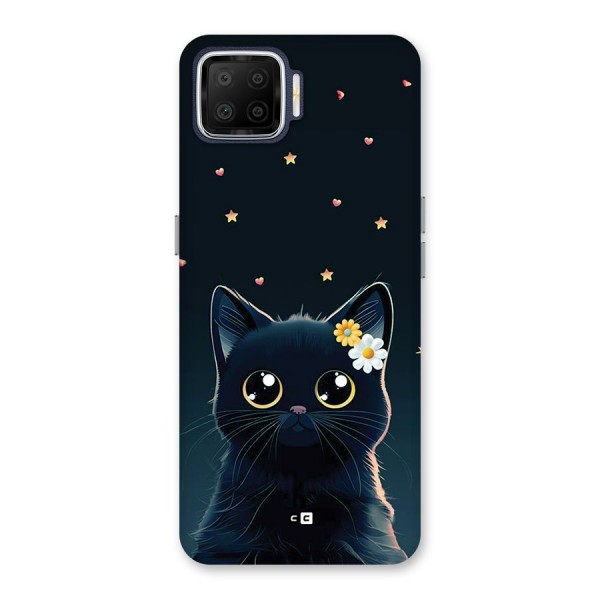 Cat With Flowers Back Case for Oppo F17