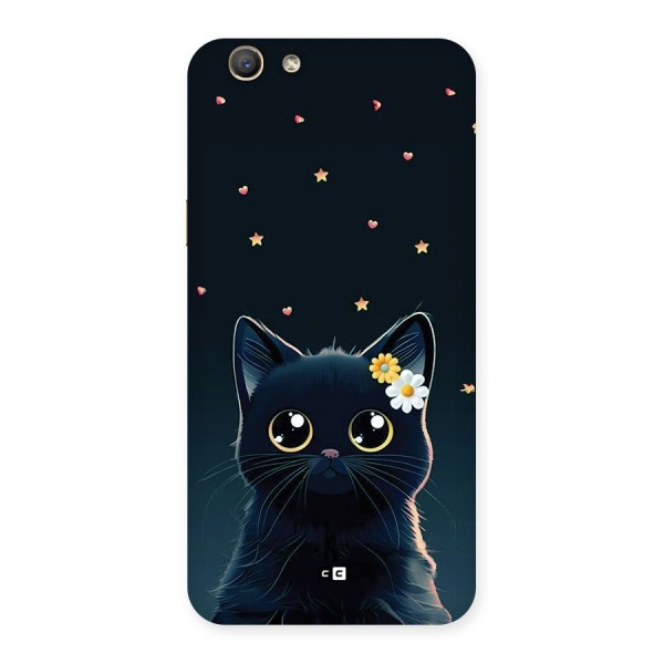 Cat With Flowers Back Case for Oppo F1s