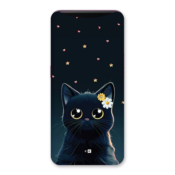 Cat With Flowers Back Case for Oppo Find X