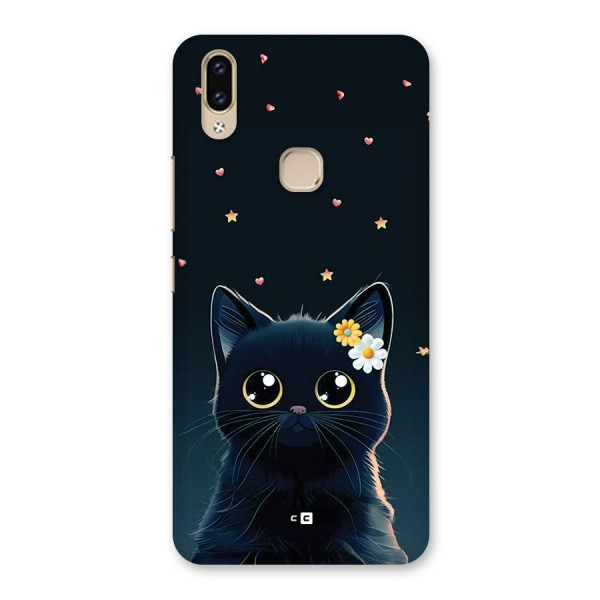 Cat With Flowers Back Case for Vivo V9