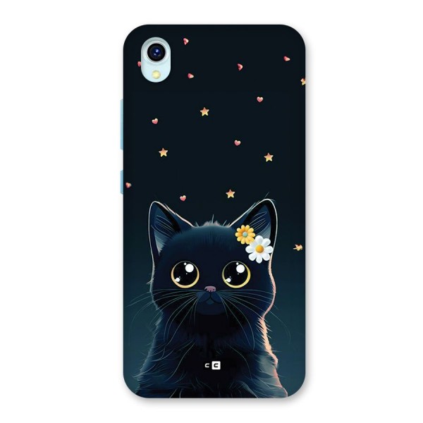 Cat With Flowers Back Case for Vivo Y1s