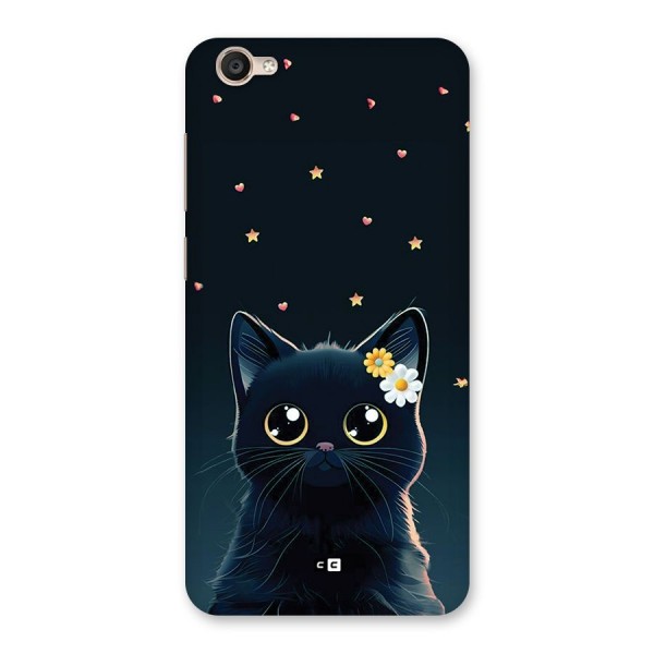 Cat With Flowers Back Case for Vivo Y55s