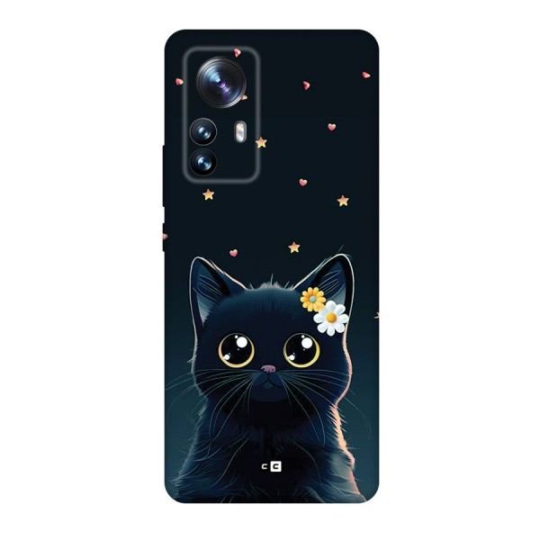 Cat With Flowers Back Case for Xiaomi 12 Pro