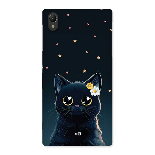 Cat With Flowers Back Case for Xperia Z1