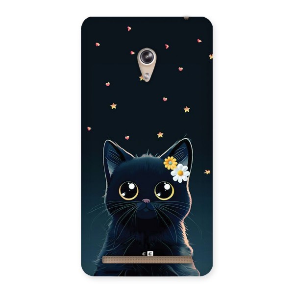 Cat With Flowers Back Case for Zenfone 6