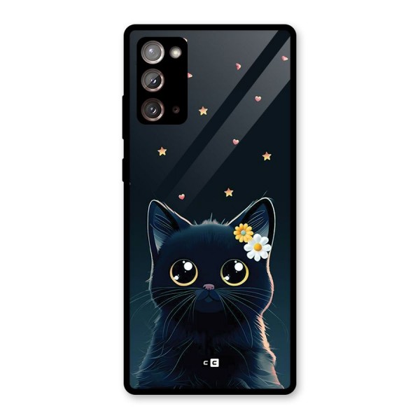 Cat With Flowers Glass Back Case for Galaxy Note 20