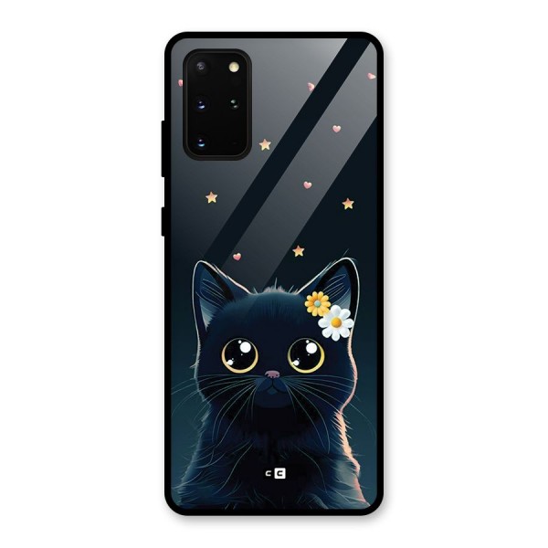 Cat With Flowers Glass Back Case for Galaxy S20 Plus