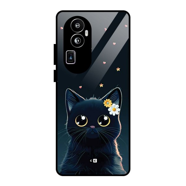 Cat With Flowers Glass Back Case for Oppo Reno10 Pro Plus