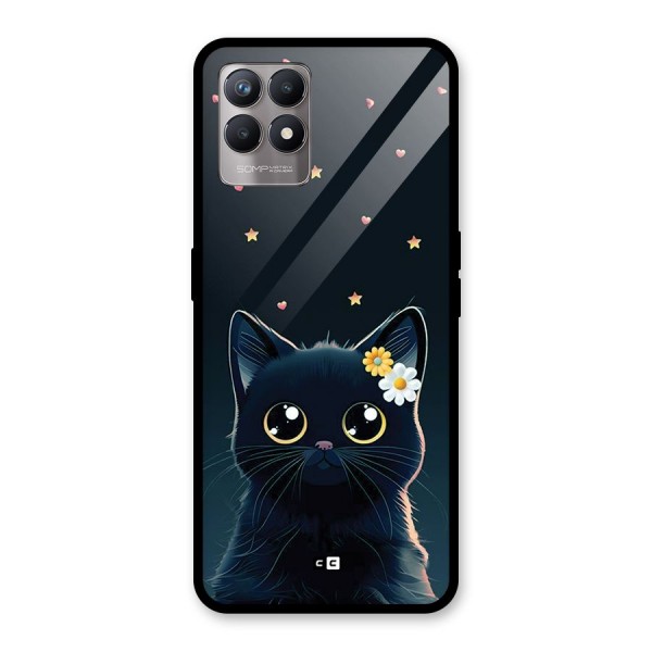 Cat With Flowers Glass Back Case for Realme Narzo 50