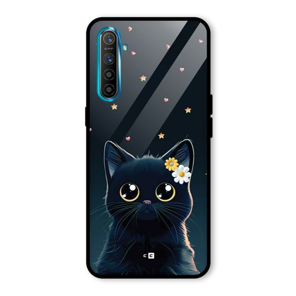 Cat With Flowers Glass Back Case for Realme X2