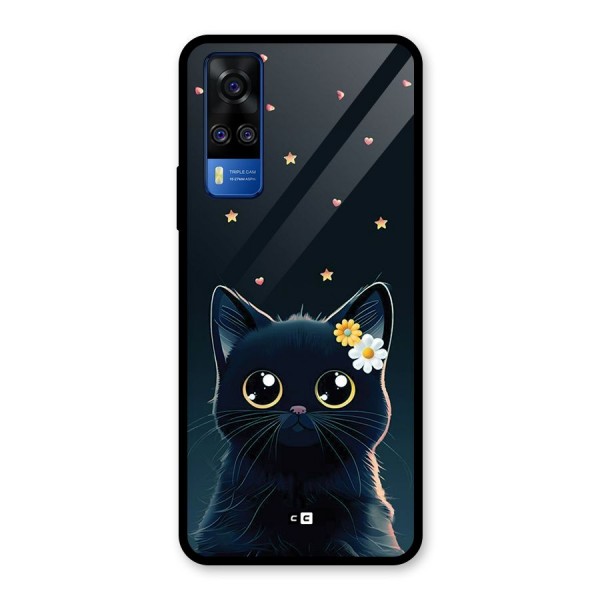 Cat With Flowers Glass Back Case for Vivo Y51