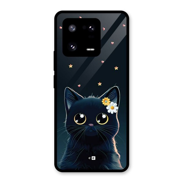 Cat With Flowers Glass Back Case for Xiaomi 13 Pro