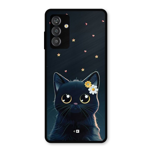 Cat With Flowers Metal Back Case for Galaxy F13