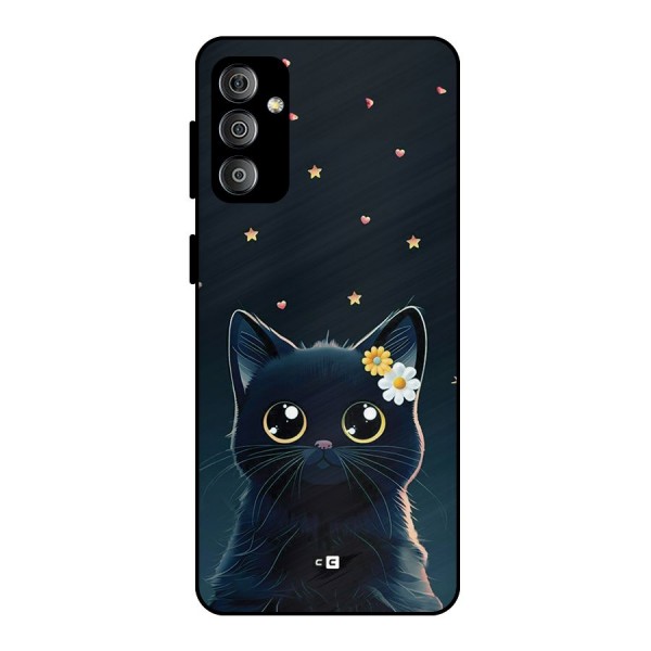 Cat With Flowers Metal Back Case for Galaxy F23