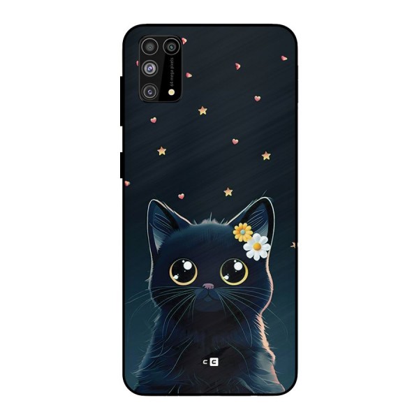 Cat With Flowers Metal Back Case for Galaxy F41