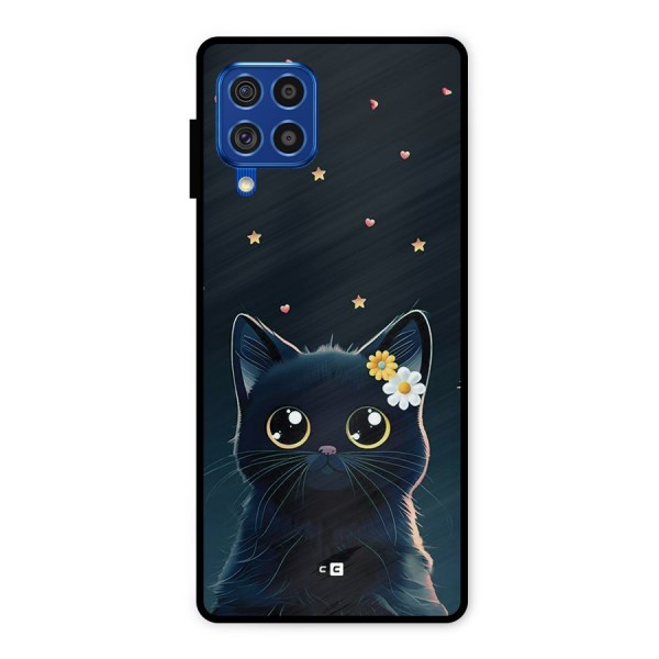 Cat With Flowers Metal Back Case for Galaxy F62