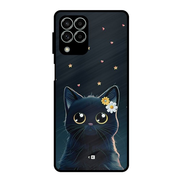 Cat With Flowers Metal Back Case for Galaxy M33