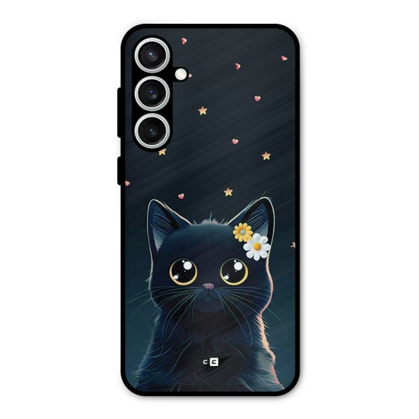 Cat With Flowers Metal Back Case for Galaxy S23 FE