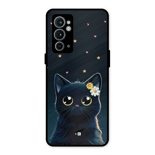 Cat With Flowers Metal Back Case for OnePlus 9RT 5G