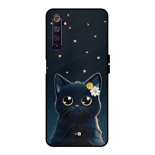 Cat With Flowers Metal Back Case for Realme 6 Pro