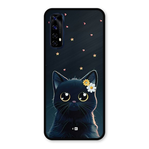 Cat With Flowers Metal Back Case for Realme 7