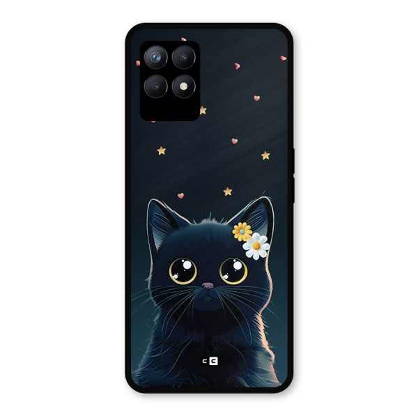 Cat With Flowers Metal Back Case for Realme 8i