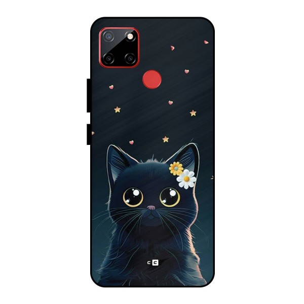 Cat With Flowers Metal Back Case for Realme C12