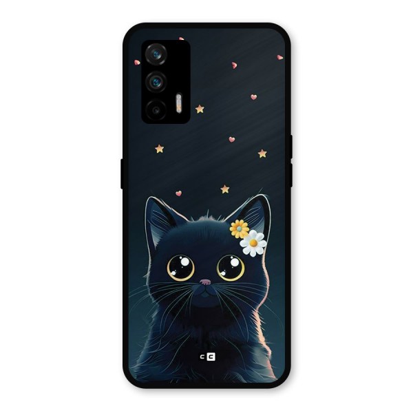 Cat With Flowers Metal Back Case for Realme GT 5G