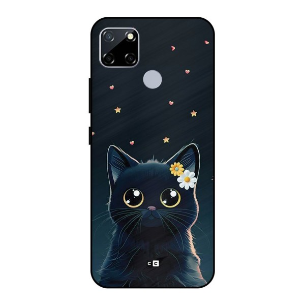 Cat With Flowers Metal Back Case for Realme Narzo 20