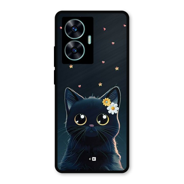 Cat With Flowers Metal Back Case for Realme Narzo N55