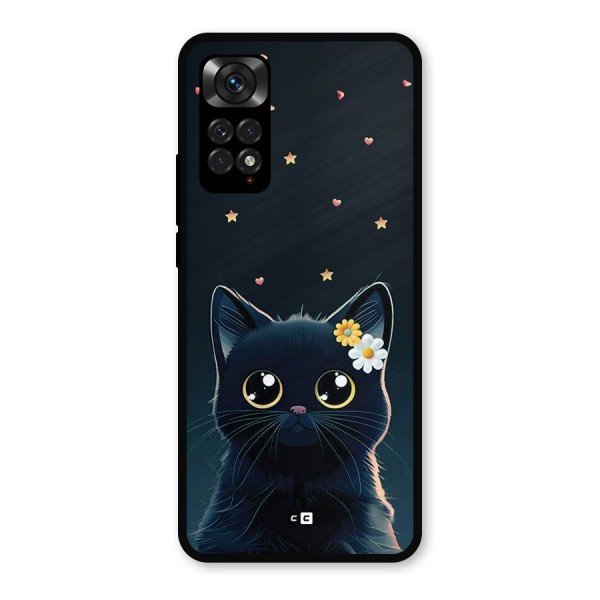 Cat With Flowers Metal Back Case for Redmi Note 11