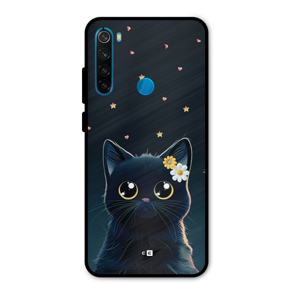 Cat With Flowers Metal Back Case for Redmi Note 8