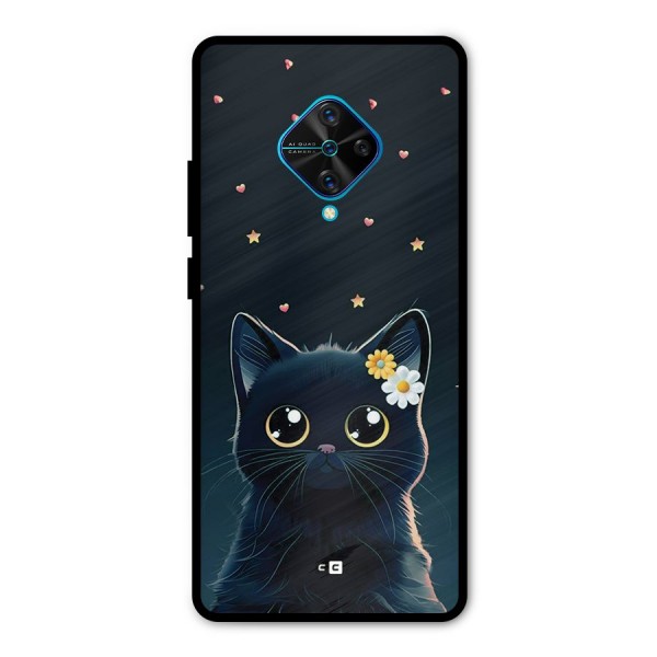 Cat With Flowers Metal Back Case for Vivo S1 Pro