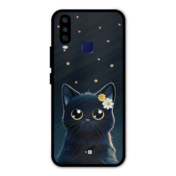 Cat With Flowers Metal Back Case for Vivo U10