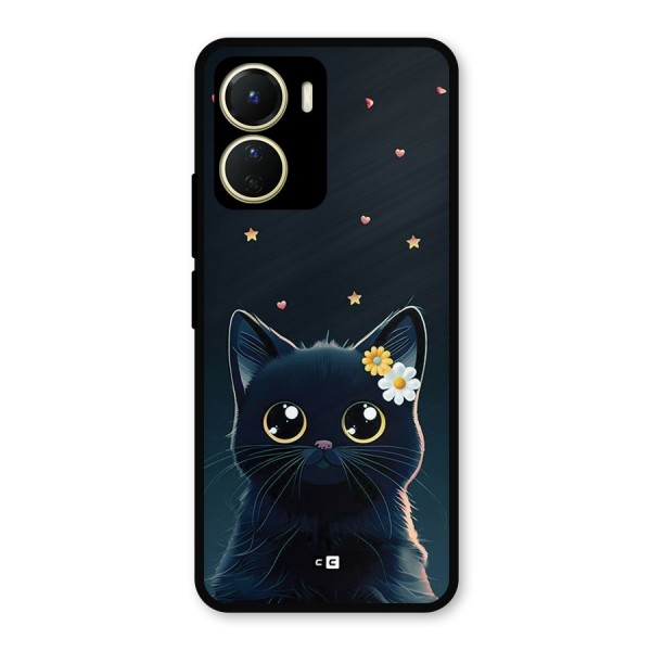 Cat With Flowers Metal Back Case for Vivo Y56