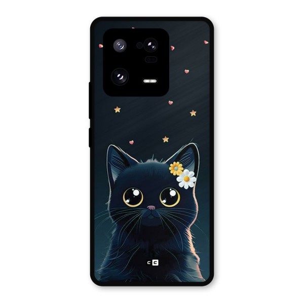 Cat With Flowers Metal Back Case for Xiaomi 13 Pro