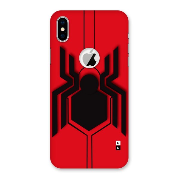 Center Spider Back Case for iPhone XS Logo Cut