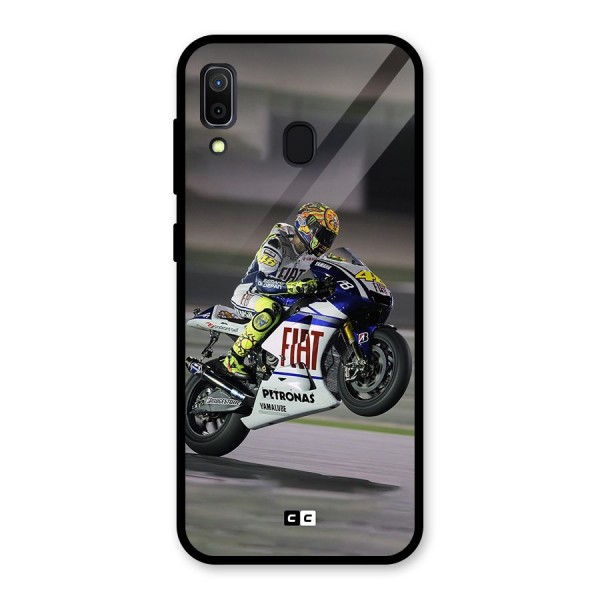 Champion Biker Glass Back Case for Galaxy A30