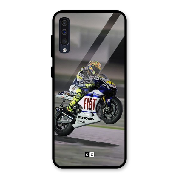 Champion Biker Glass Back Case for Galaxy A50s