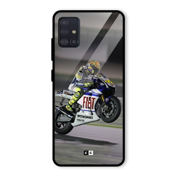 Champion Biker Glass Back Case for Galaxy A51