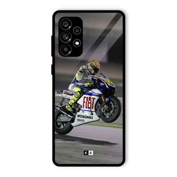 Champion Biker Glass Back Case for Galaxy A73 5G