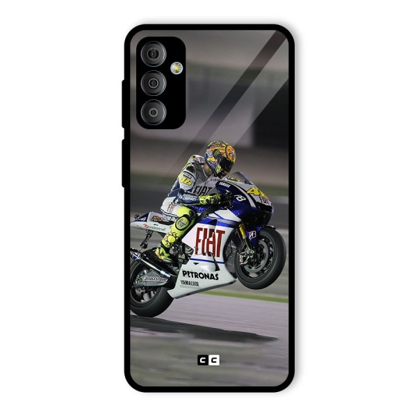 Champion Biker Glass Back Case for Galaxy F23