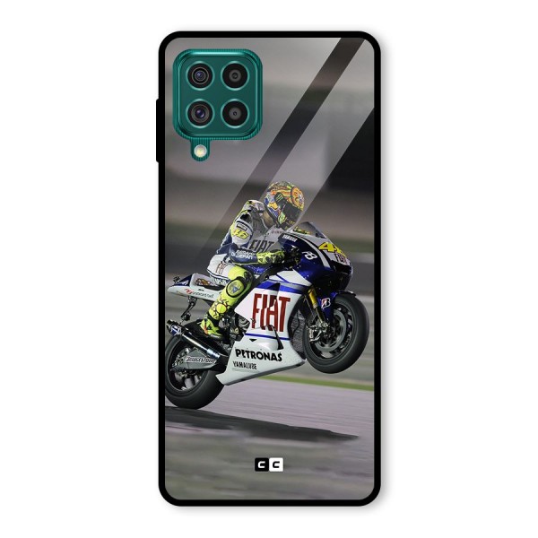 Champion Biker Glass Back Case for Galaxy F62